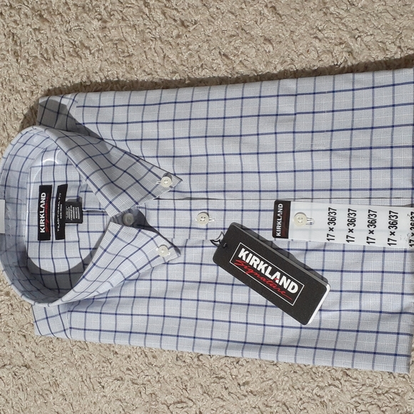 Kirkland Signature Shirts Nwt Kirkland Long Sleeve Button Down Dress Shirt 7 X 3637 Gray